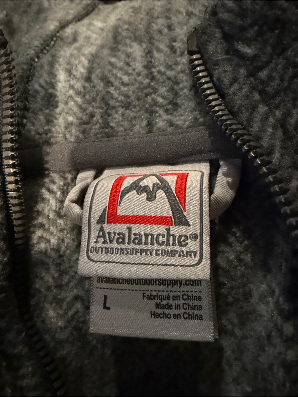Avalanche Hailey Charcoal Herringbone Fleece Hooded Pullover - Picture 4 of 4